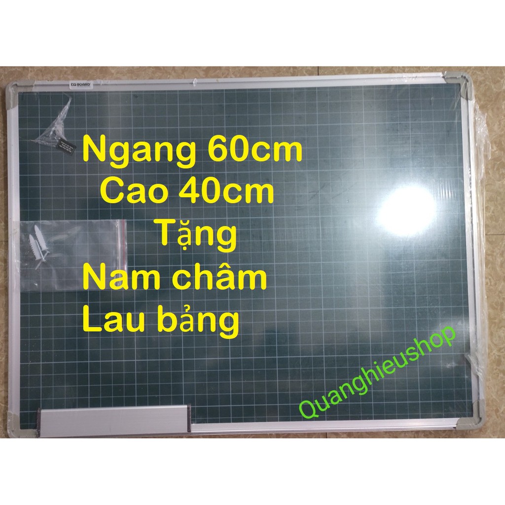 Bảng từ xanh kẻ ô ly tiểu học kích thước 40 x 60cm tặng kèm nam châm, lau bảng