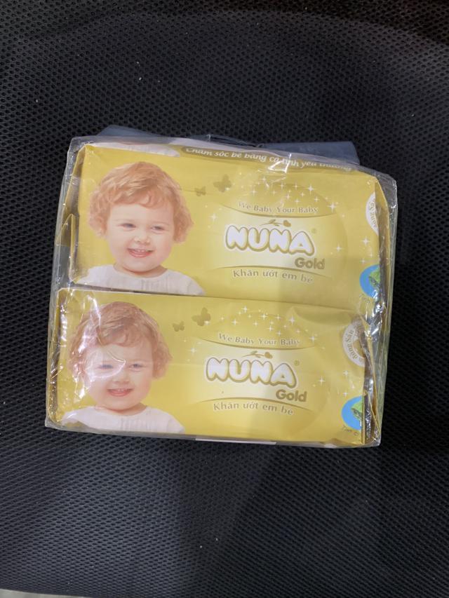 [ EXP:2024-06-11 ] Combo 2 túi khăn ướt em bé NuNa Gold không mùi-80 miếng/gói