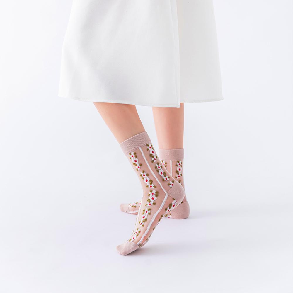 NICKOLAS Tất Hoa Trong SuốT Phong CáCh Harajuku