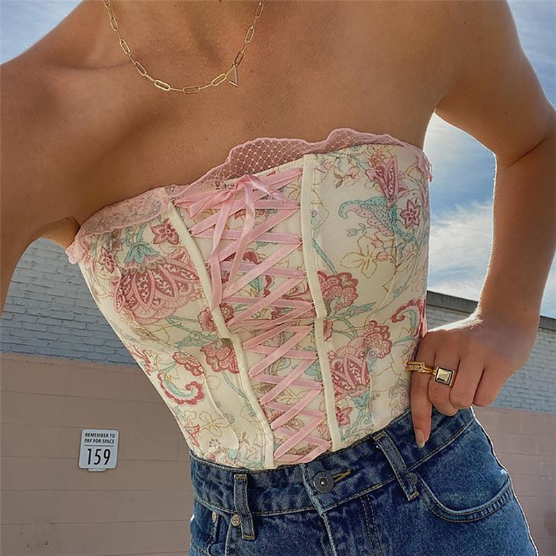 Women's strapless printed tight-fitting breast wrap | BigBuy360 - bigbuy360.vn