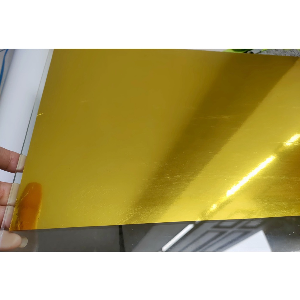 2 mét Giấy decal vàng gold dán kính trang trí B081