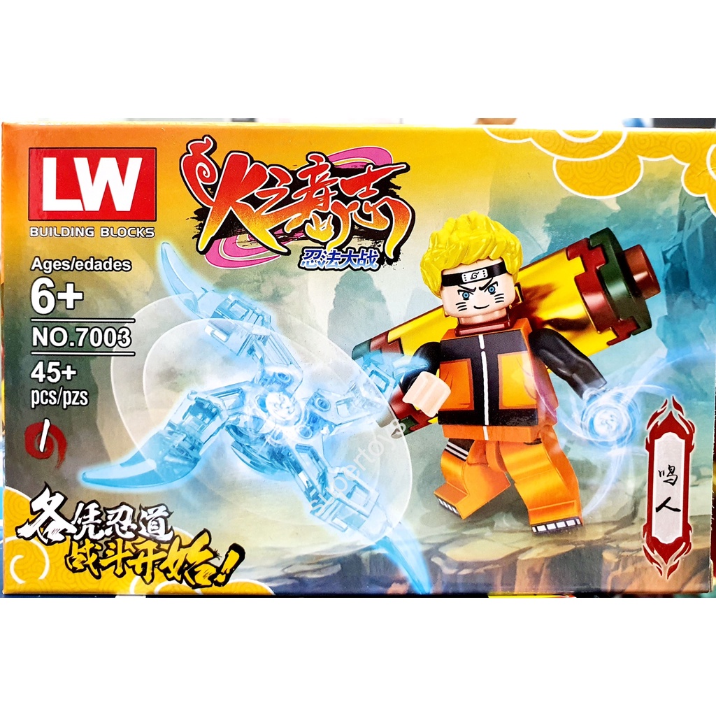 Lego các nhân vật naruto gaara kisame kakashi mô hình lắp ghép