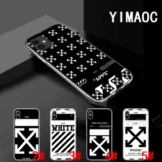 Ốp điện thoại TPU mềm màu trong suốt hình nhãn hiệu Off White cho iPhone XS Max XR X 11 Pro 7 8 6 6S Plus 121Q