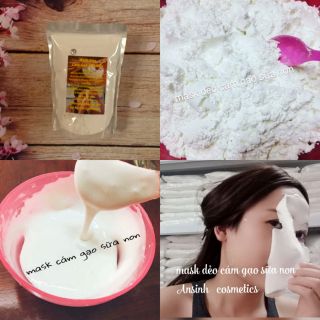 1kg mặt nạ dẻo cám gạo sữa non thơm mùi sữa dưỡng trắng da & cấp ẩm