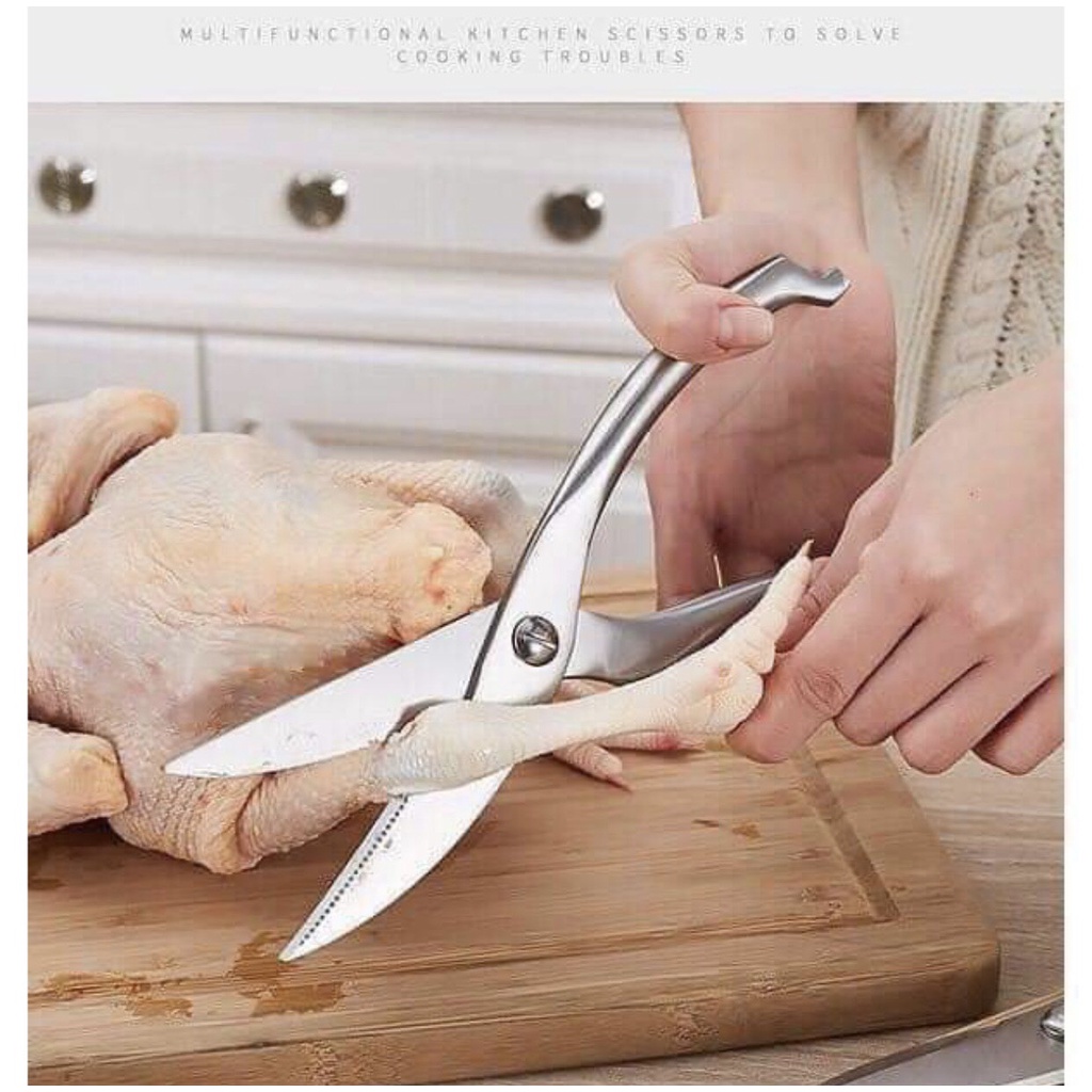 Kéo Cắt Gà Vịt 100%Inox Cao Cấp Siêu Sắc Bén