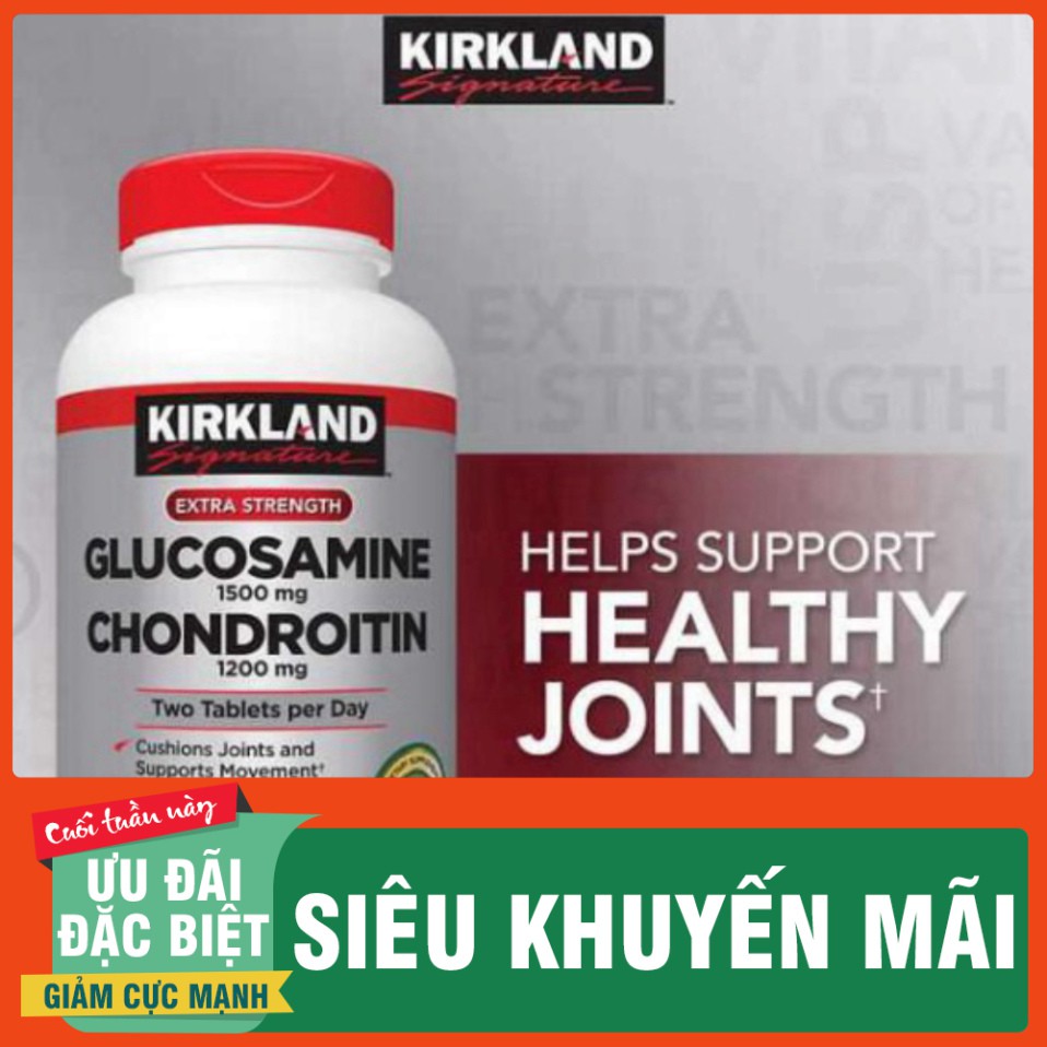 HẠ NHIỆT Viên uống bổ khớp Glucosamine 1500mg & chondroitin 1200mg 220 viên - Glucosamin Kirkland HẠ NHIỆT