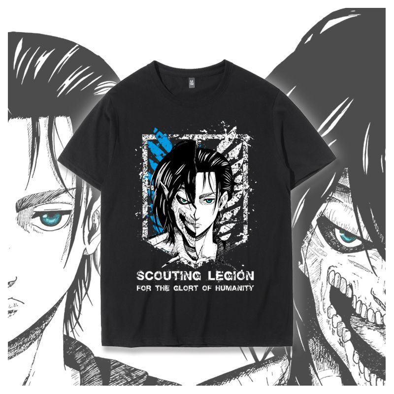 Áo Thun Ngắn Tay In Hình Anime Attack On Titan Anime độc đẹp giá rẻ