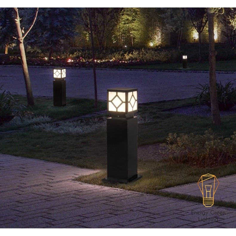 Đèn Cột Sân Vườn Energy Green Lighting DSV-1165 Chống Nước - Chiều Cao 45cm - Cắm Điện Và Dùng Năng Lượng Mặt Trời