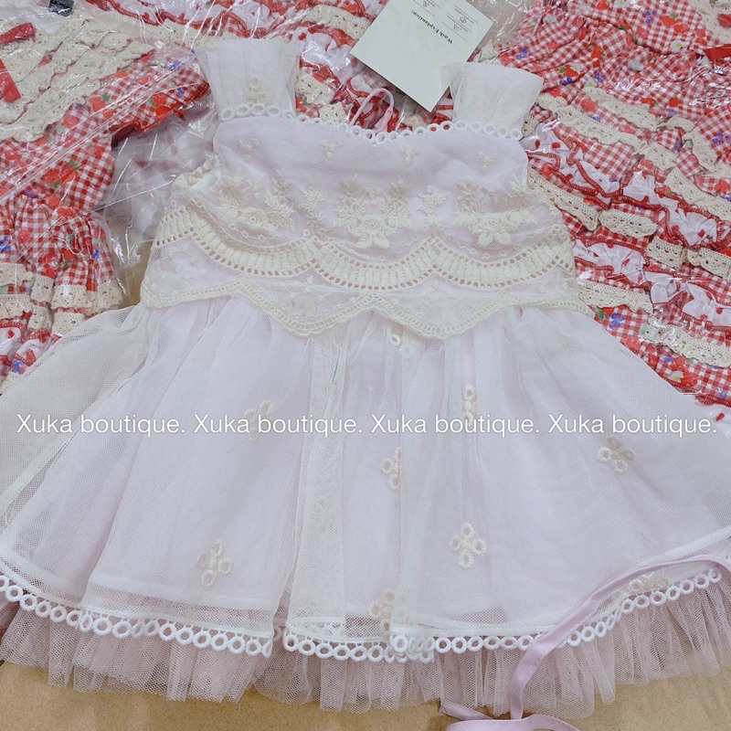 Váy Công Chúa Style Tây Ban Nha Cao Cấp Mẫu Mới 2022 Váy Lolita Ren Lưới Mùa Hè Cho Bé Gái (Kèm Mũ + Quần Trong)