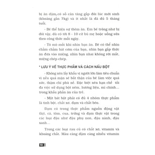 Thực Đơn Cho Bé - Các Món Bột