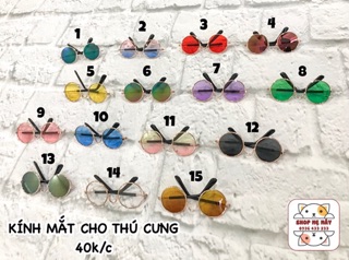 KÍNH MẮT CHO CHÓ MÈO DƯỚI 7KG