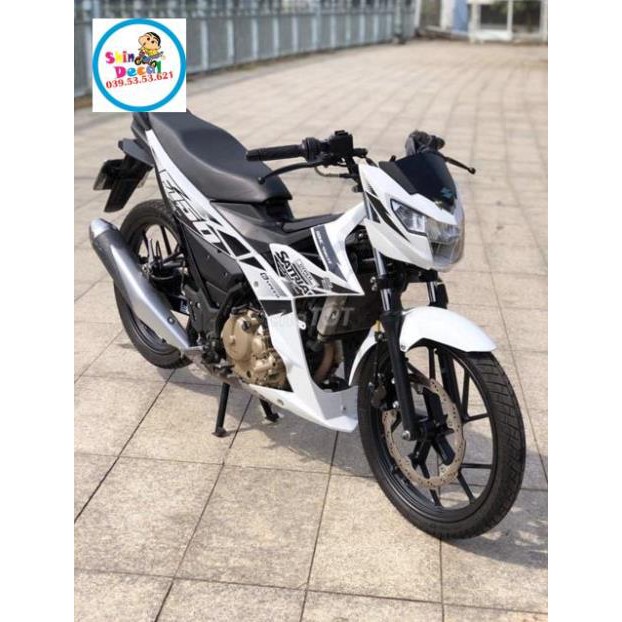 Tem rời Satria Fi trắng đen