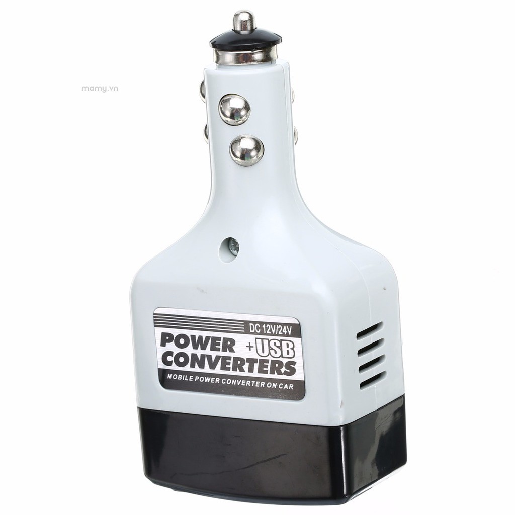 Biến tần đổi nguồn điện DC 12V/ 24V sang AC 220V cho xe hơi