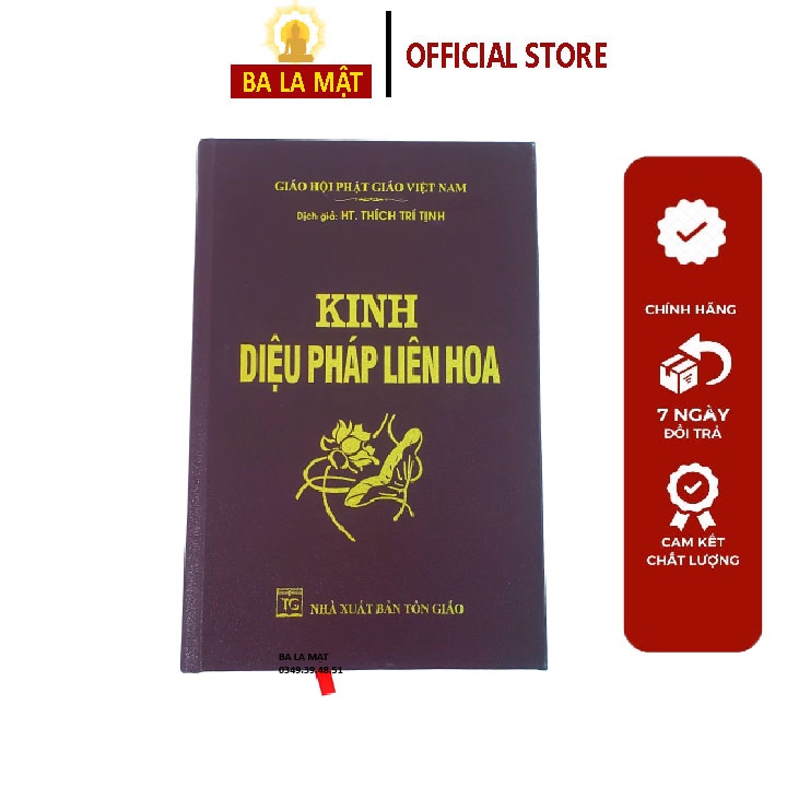Sách - Kinh Diệu Pháp Liên Hoa Trọn Bộ Bìa Da