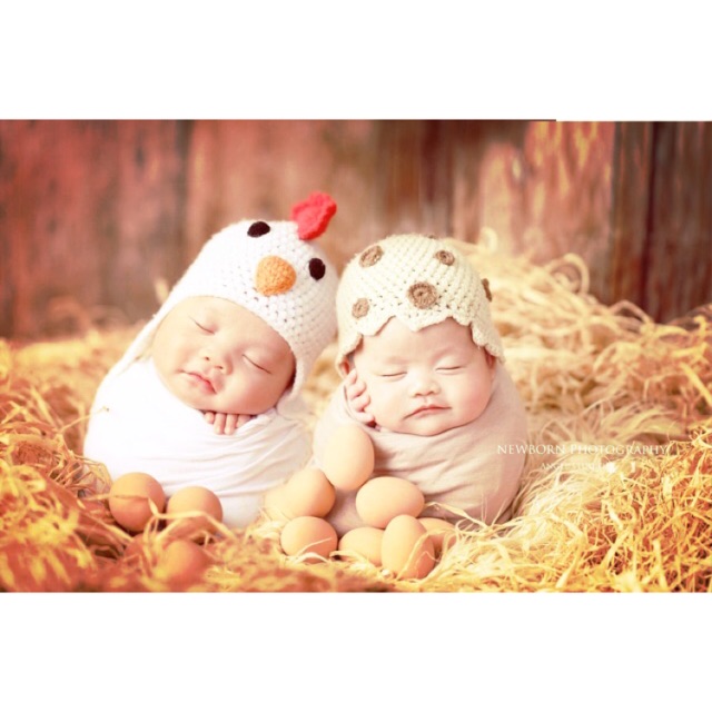 Mũ con gà trang phục chụp ảnh cho bé