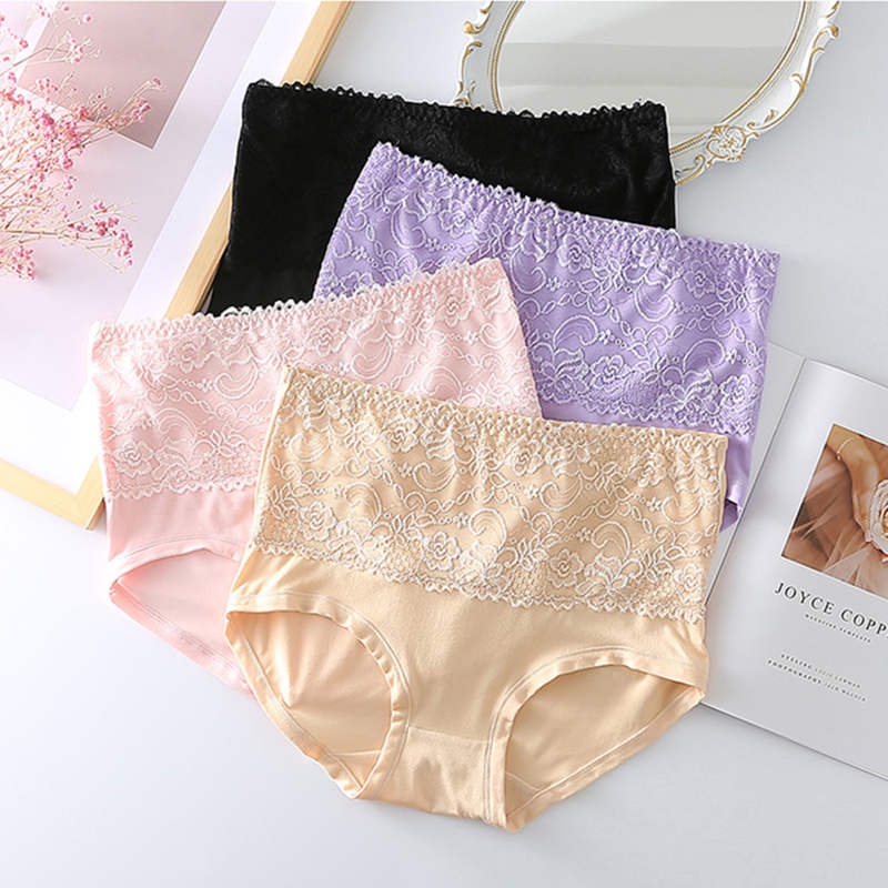 Quần Lót Cotton Phối Ren Cho Nữ