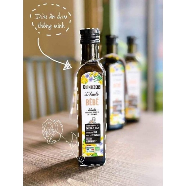 Dầu ăn dặm hữu cơ Organic Quintesens 250ml