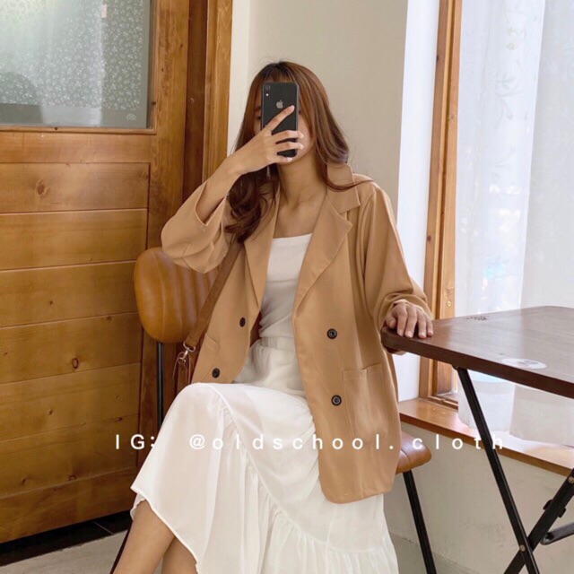 ÁO BLAZER TRƠN HÀN QUỐC 1 LỚP NHIỀU MÀU HÀNG ĐẸP ĐƯỜNG MAY CHUẨN | BigBuy360 - bigbuy360.vn