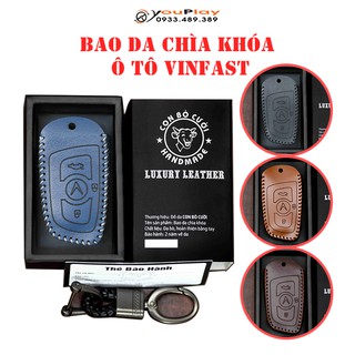 [DA BÒ THẬT] Bao da Chìa khoá Ô tô Vinfast Lux a, Lux sa, Fadil... bọc da chìa khoá ô tô bảo vệ chống xước va đập