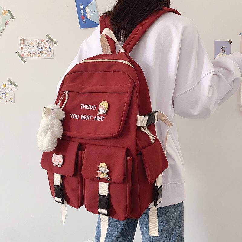 INS Bag Nữ sinh viên đại học Phiên bản Hàn Quốc của 2021 Trường trung học mới Túi đeo vai Baby Trường tiểu học Eucalyptu