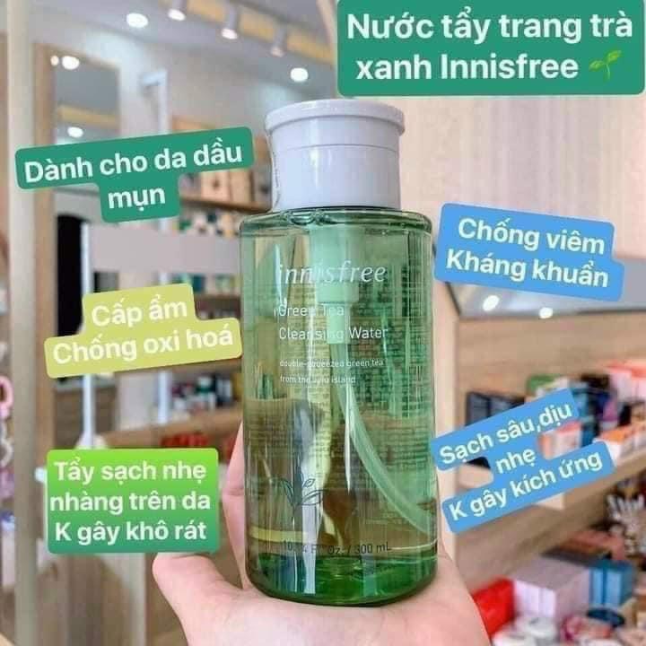 Nước Tẩy Trang INNISFREE Trà Xanh 300ml - Dịu Nhẹ, Mềm Mịn Làn Da GentsOfficialStore