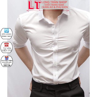 ÁO SƠ MI LỤA HỘP CAO CẤP CỔ BẺ, CHẤT VẢI MỀM MỊN CHỐNG NHĂN Hàng Chuẩn Loại l