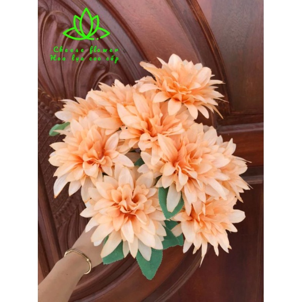 Cụm hoa hồng cánh nhọn-Hoa cúc phale 9 bông trang trí, cắm bình