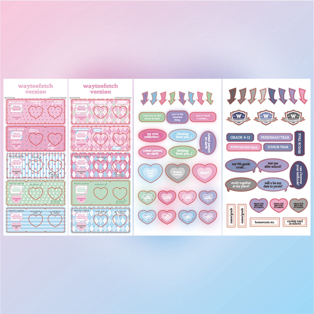 Sticker Dán Khung Ảnh Trang Trí DIY Hình Ngôi Sao/Chữ Ký Tự Trang Trí Phong Cách Hàn Quốc Ins