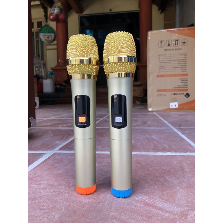 Loa Kéo Karaoke Bass 40 2 đường tiếng Vỏ Gỗ Đời Mới Tặng 2 Micro Cao Cấp Siêu Hút Âm