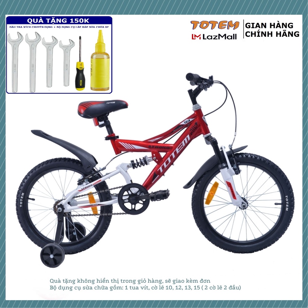 (Chính Hãng) XE ĐẠP TRẺ EM TOTEM Cho Bé 6-9 Tuổi 18 inch