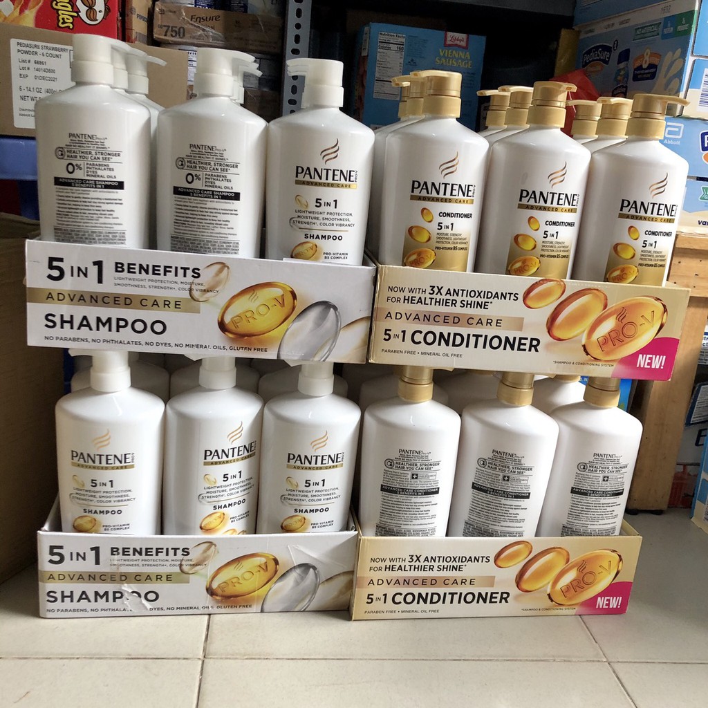 { SALE221 } ❤️ [Date 8/2023] Hàng Mỹ, Dầu gội, Dầu xả Pantene Pro V Advanced Care 1.13 lít (Mẫu mới nhất) ( Hàng NEW )