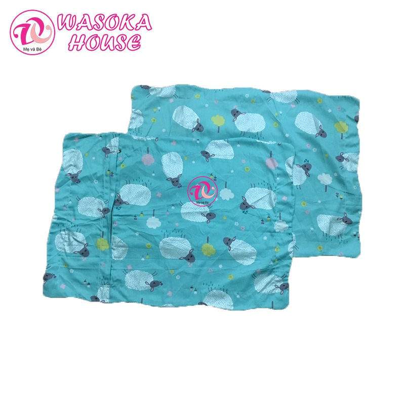 Vỏ gối nằm trẻ em 30x45cm, vải cotton satin hàn quốc mềm mát, thấm hút tốt, họa tiết đẹp, sắc sảo rất dễ thương