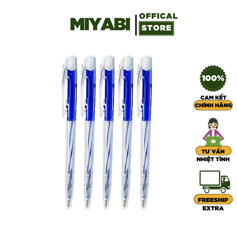 Bút bi xanh / đen thiên long ngòi 0,7mm FO - 024 - Bút bi thiên long văn phòng phẩm - MIYABI STORE