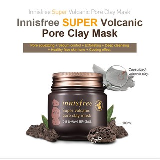 (Mẫu mới) Mặt nạ đất sét Super Volcanic Pore Clay Mask Innisfree