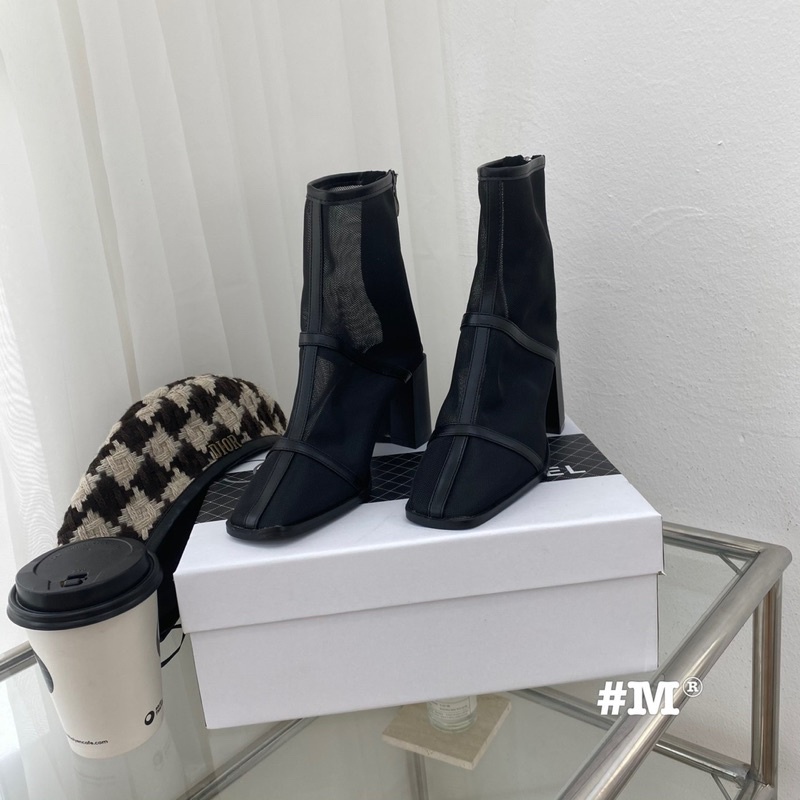 Bốt boot lưới gót trụ