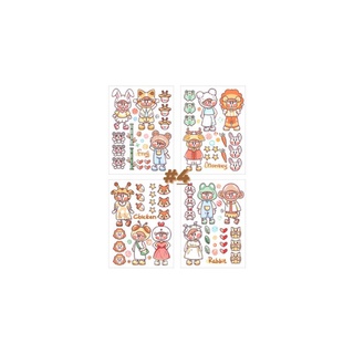 SET 4 TẤM STICKER CÔ GÁI CUTE