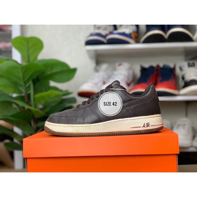 Giày thể thao chính hãng Nike Af1 Velvet brown 2hand