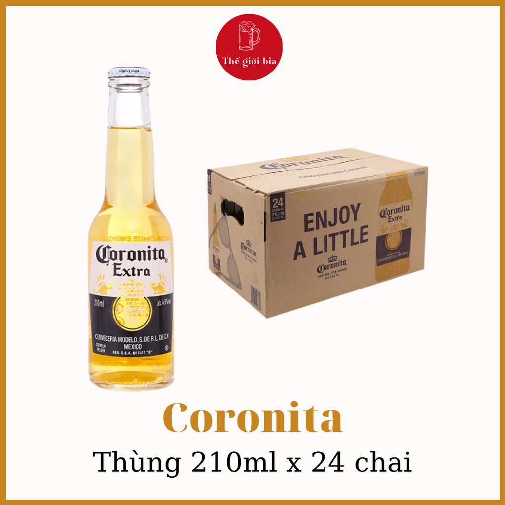 Bia Corona 210ml x 24 chai | Coronita | Chính hãng date dài