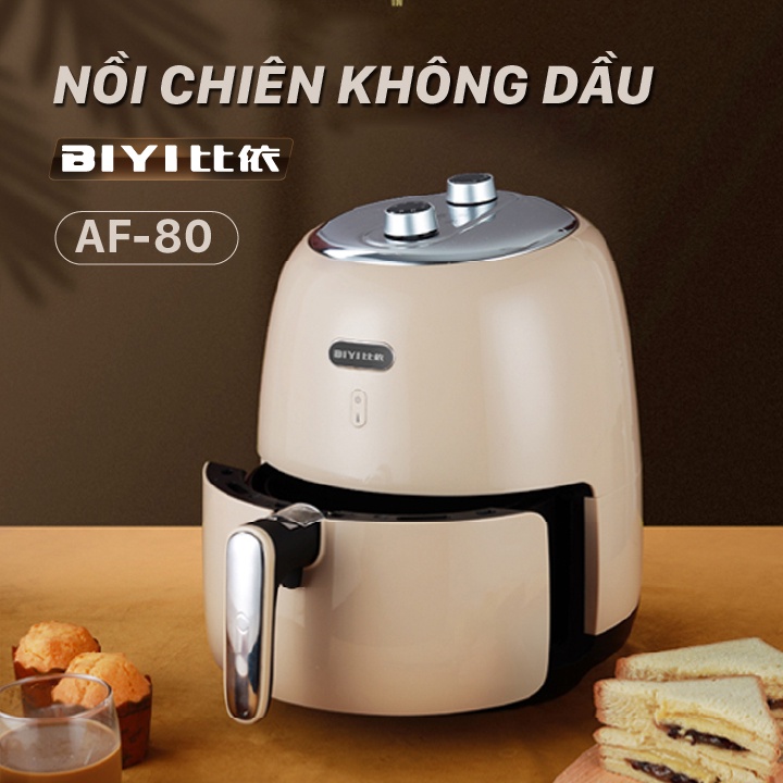 [Mã ELHADEV giảm 4% đơn 300K] Nồi chiên không dầu BIYI AF80A 4.2L1500W, Bảo Hành 12 Tháng