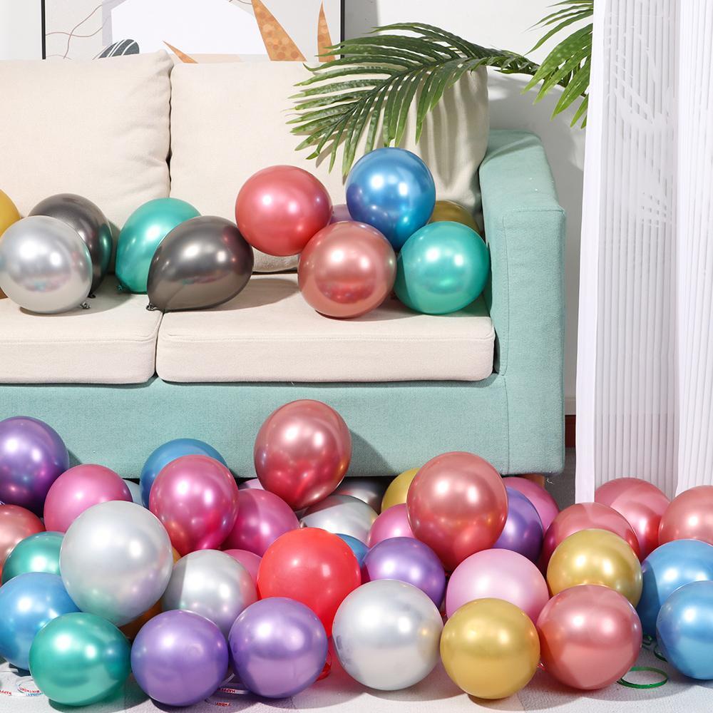 Set 50 Bong Bóng Cao Su Latex 5 Inch Dùng Trang Trí Tiệc