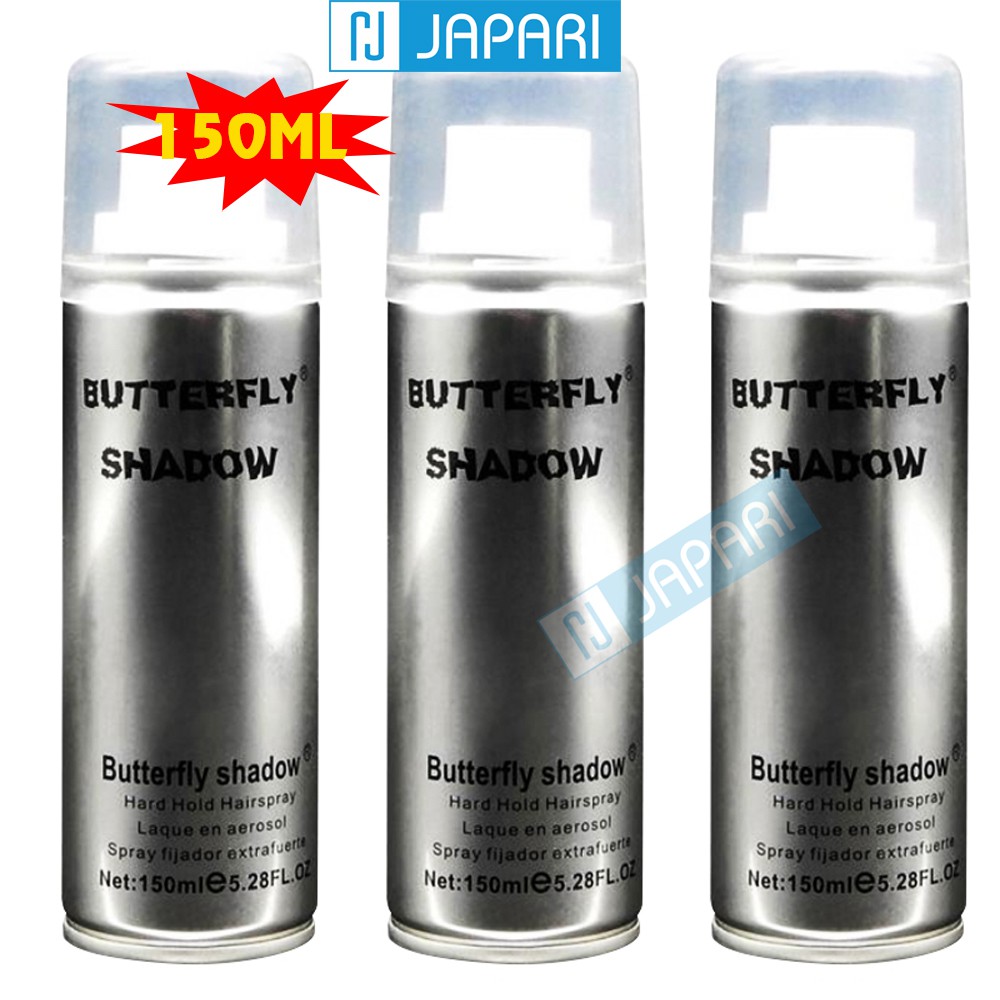 [150ML]Gôm Xịt Tóc Nam THƠM BUTTERFLY SHADOW 150ml - Keo Vuốt Tóc Nam Chuyên Dùng- Gel/Wax Tạo Kiểu Tóc JAPARI