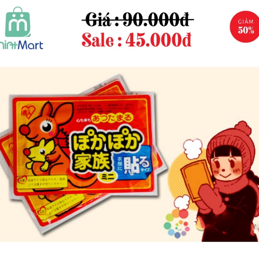 Miếng Dán Giữ Nhiệt Con Chuột Túi Set 10 Miếng