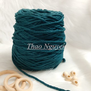 ( ảnh thật ) Dây thừng se macrame màu XANH CỔ VỊT