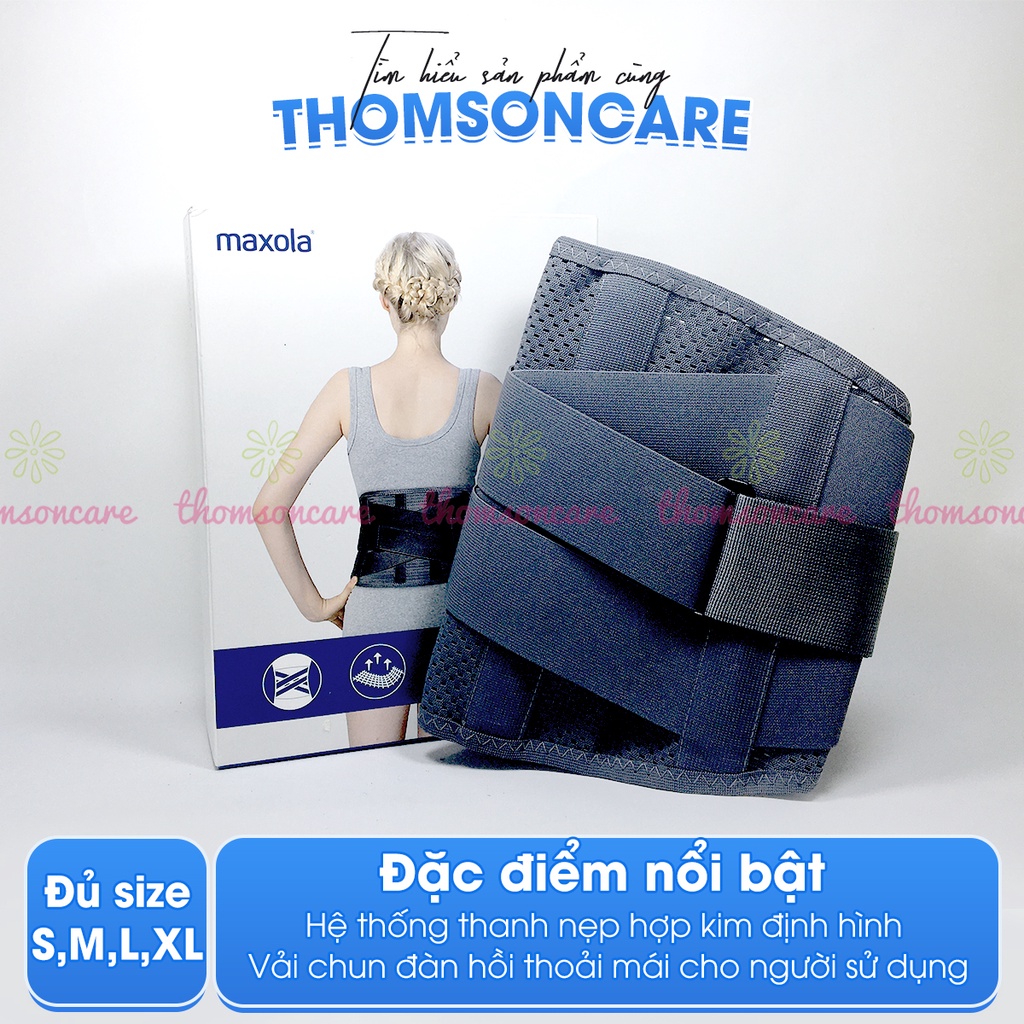 Đai cột sống Maxola - Đai lưng giảm đau mỏi, phòng thoát vị đĩa đệm