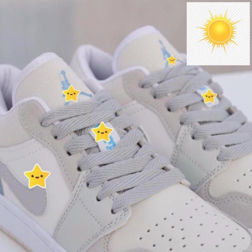 📖 ✍️🤳 Giày Nike Jordan Paris Trắng Xám JD Cổ Thấp Gót Xanh Sneaker Nam Nữ Thời Trang Full Box Bill xả- . ✍️🤳