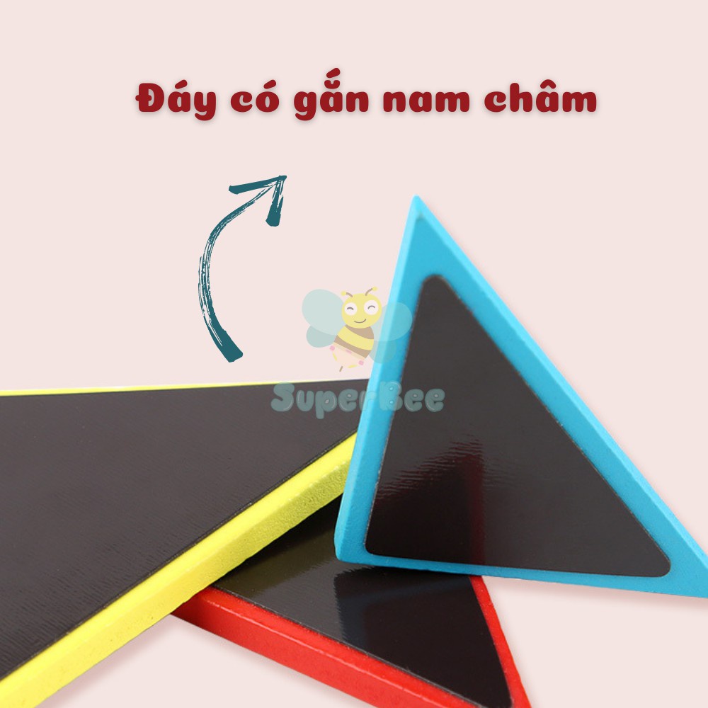 Đồ Chơi Ghép Hình Sáng Tạo, Tangram Puzzle, Đồ Chơi Xếp Hình Gỗ SuperBee, Tăng Tư Duy Sáng Tạo Cho Bé