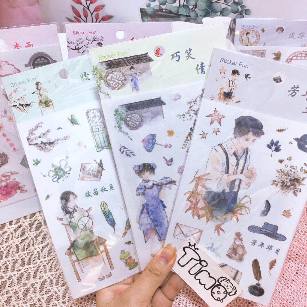 Sticker Xinh Trang Trí Sổ Tay Góc Học Tập Bullet Journal Hình Dán Dễ Thương Shop Có Nhiều Mẫu Washi Tape Anime Cute