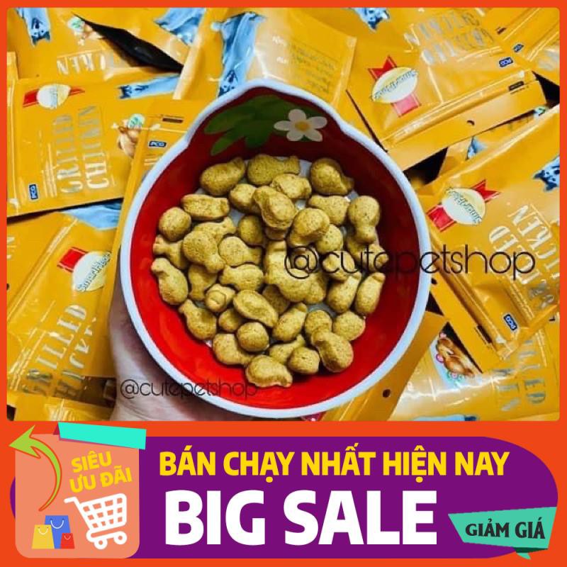 Bánh thưởng cho chó vị bò và gà nướng Smartheart Dog treat 100g