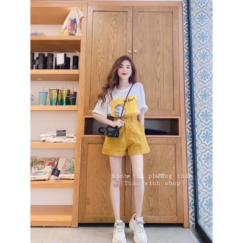 SET ÁO TRẮNG WHO QUẦN SOOC VÀNG | BigBuy360 - bigbuy360.vn