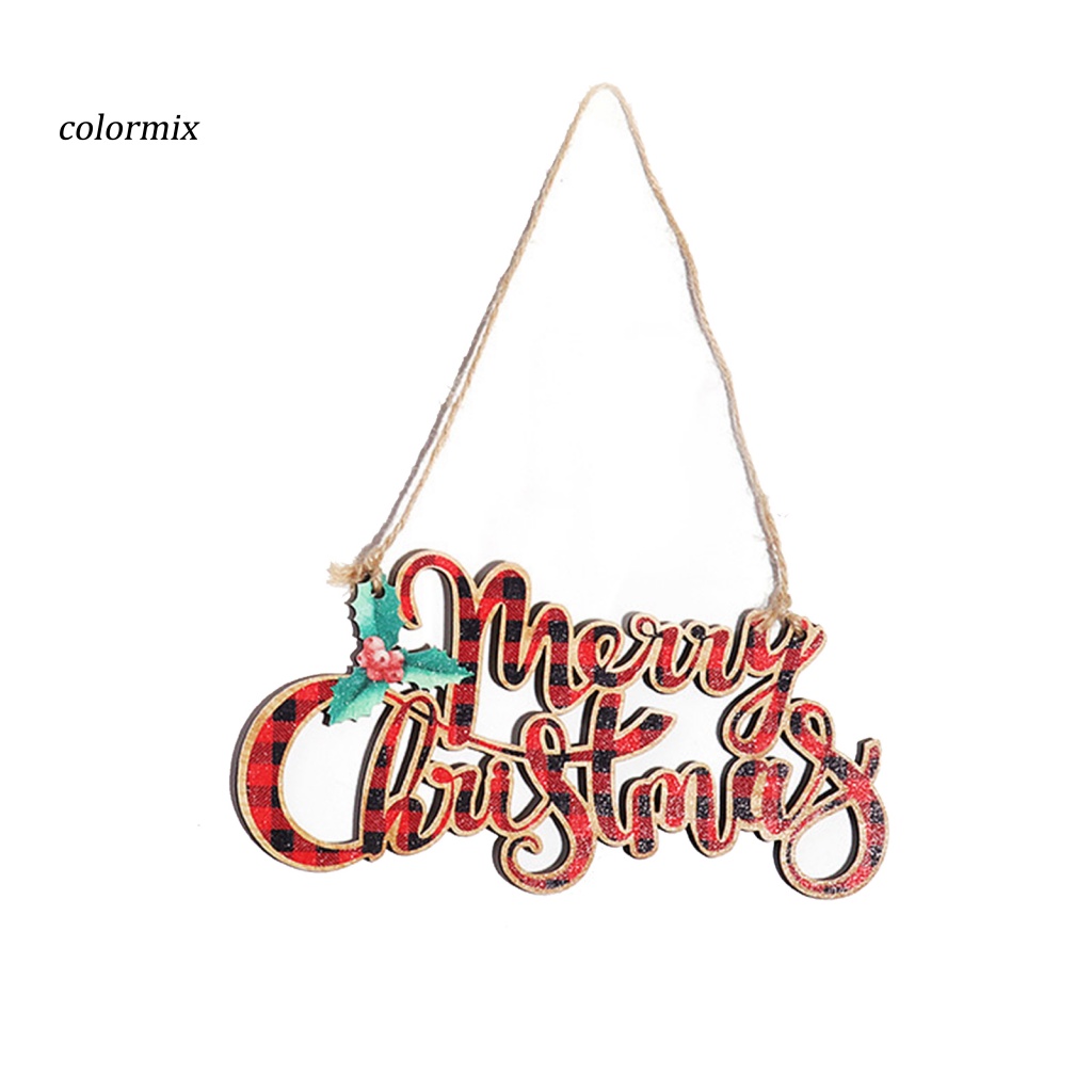 Bảng Gỗ Treo Trang Trí Giáng Sinh Chữ Merry Christmas